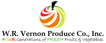 W R Vernon Produce Co. Inc. Four generations of fresh fruits and vegetables Logo